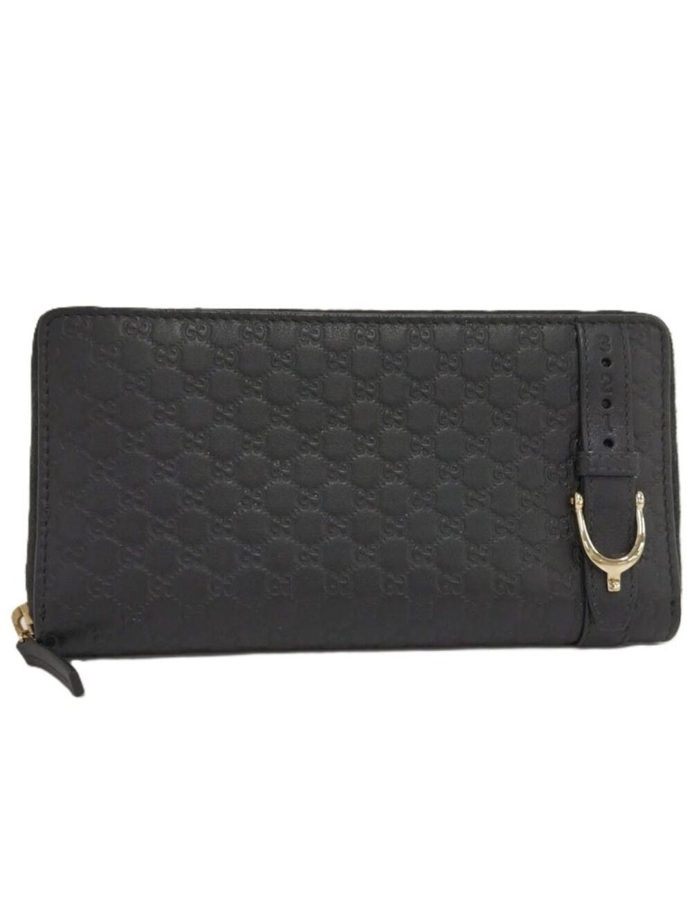 Gucci Zip Around Wallet Guccissima Leather Black